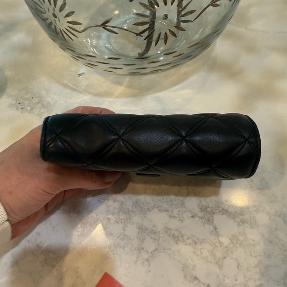 Kate Spade Natalia Md Bifold Black Quilted Leather Wallet - Picture 5 of 13